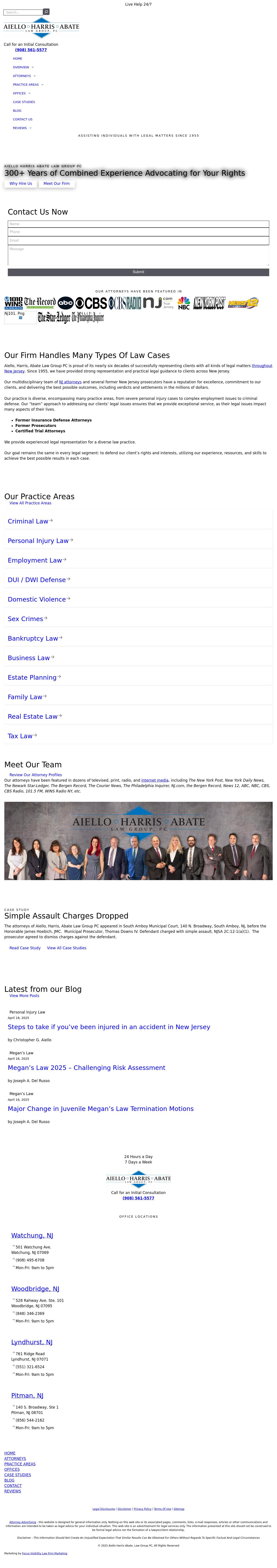 Aiello, Harris, Marth, Tunnero, Pastor & Schiffman, PC Attorneys At Law - Dover  NJ Lawyers