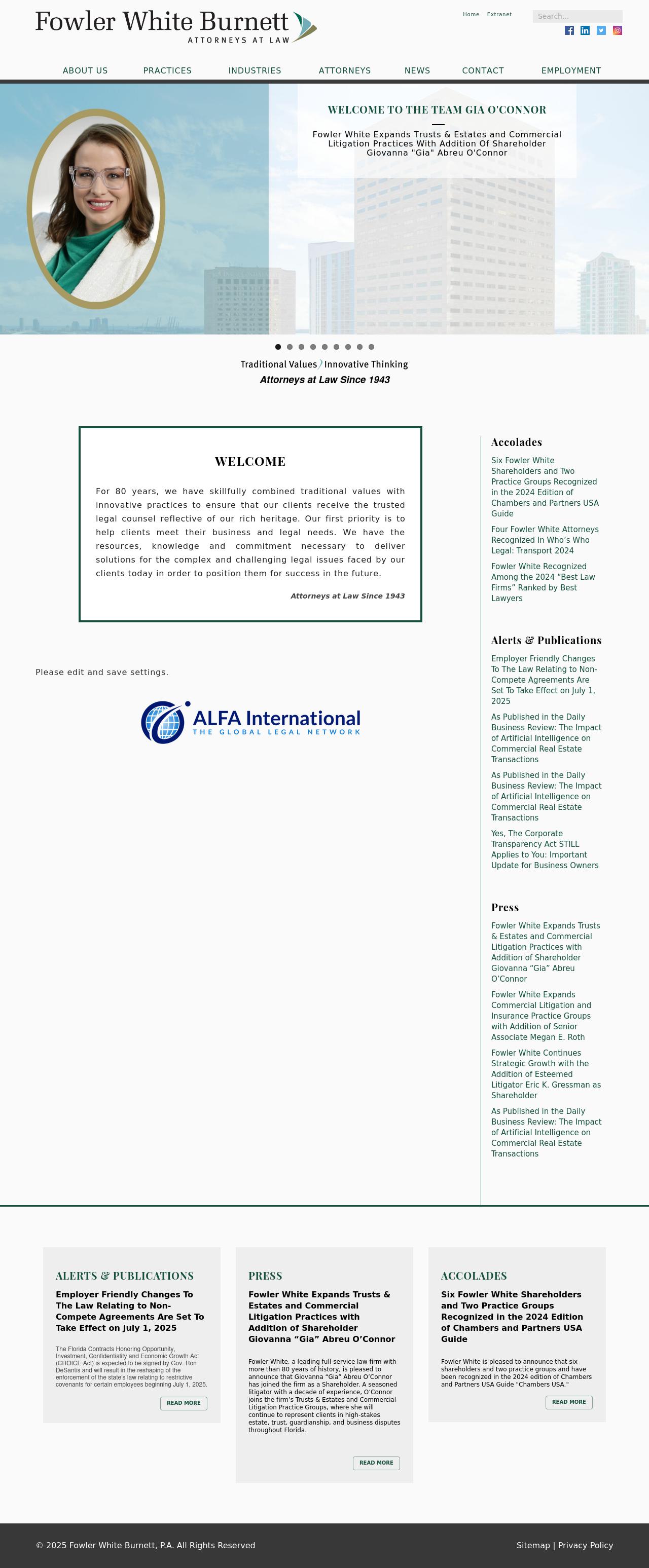Fowler White Burnett P.A. - Fort Lauderdale FL Lawyers