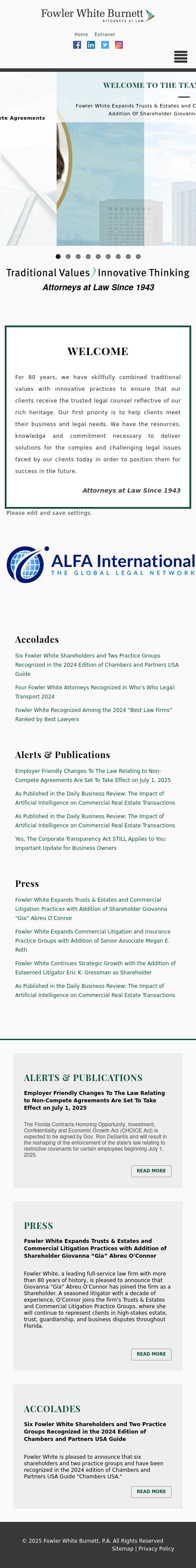 Fowler White Burnett P.A. - Fort Lauderdale FL Lawyers
