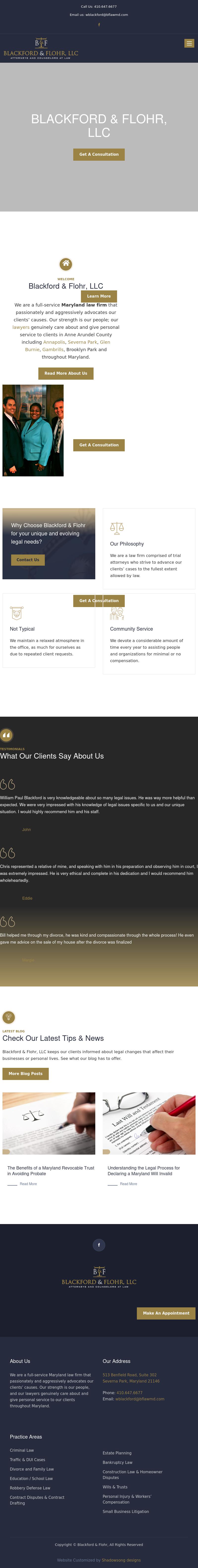 Blackford & Flohr, LLC - Severna Park MD Lawyers