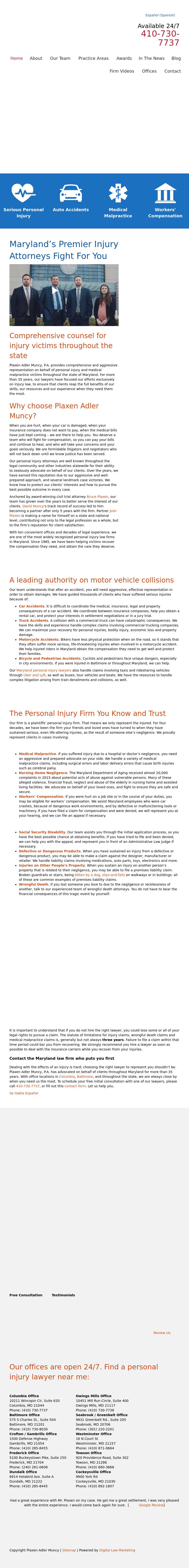 Plaxen & Adler PA - Seabrook MD Lawyers