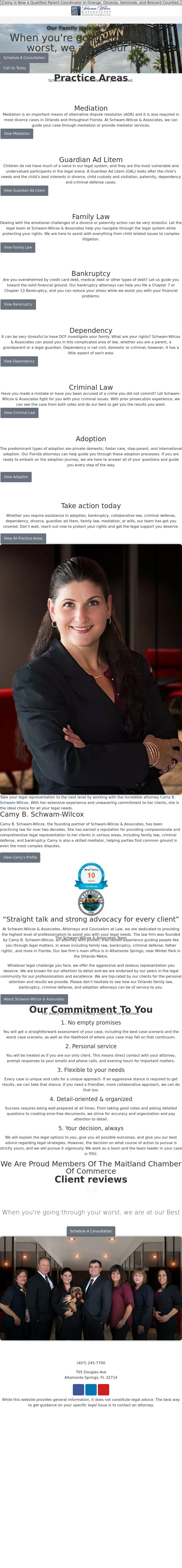 Schwam-Wilcox & Associates, Attorneys and Counselors at Law - Sebring FL Lawyers